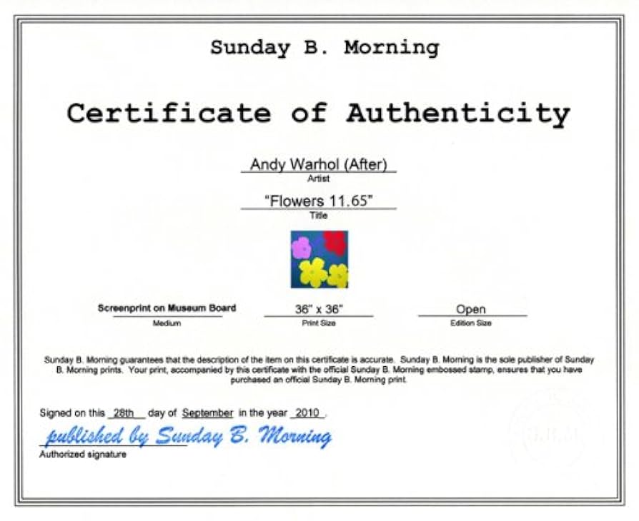 Amazon.co.jp: ポスター アンディ ウォーホル Sunday B Morning